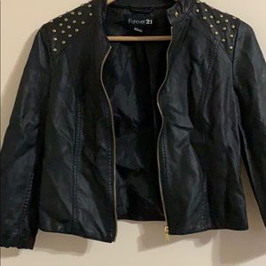F21 Cropped Leather Jacket
